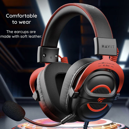 HAVIT H2002E Pro 3.5mm Gaming Headphones, 2m, Black