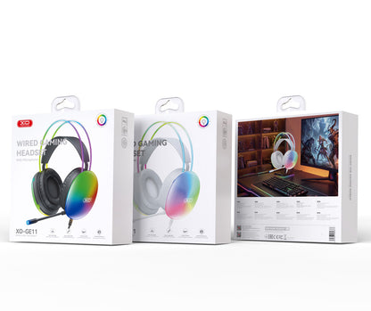 Gaming-Kopfhörer 3,5 mm XO Design GE11, RGB, Schwarz
