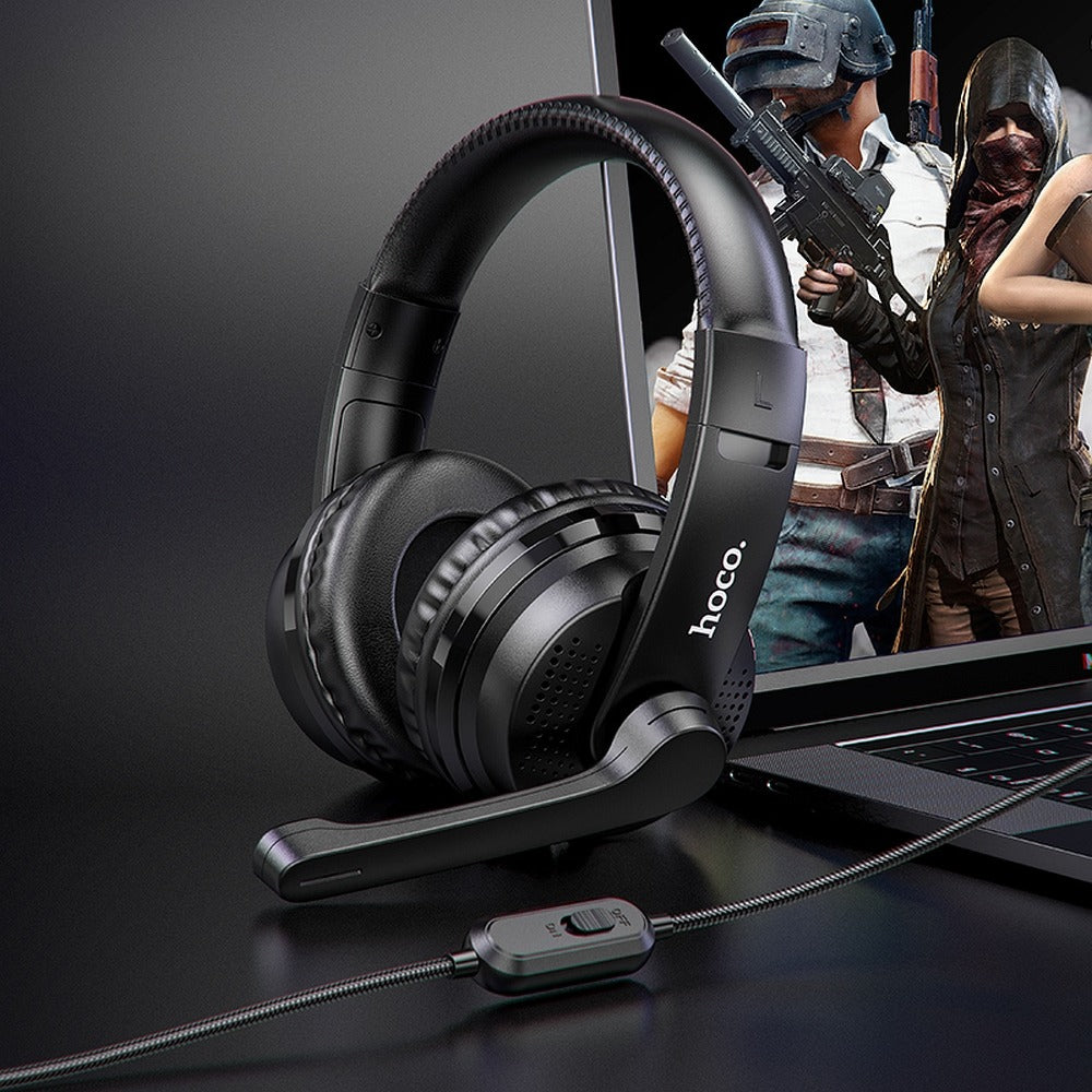 Gaming-Kopfhörer 3,5 mm HOCO W103, Schwarz