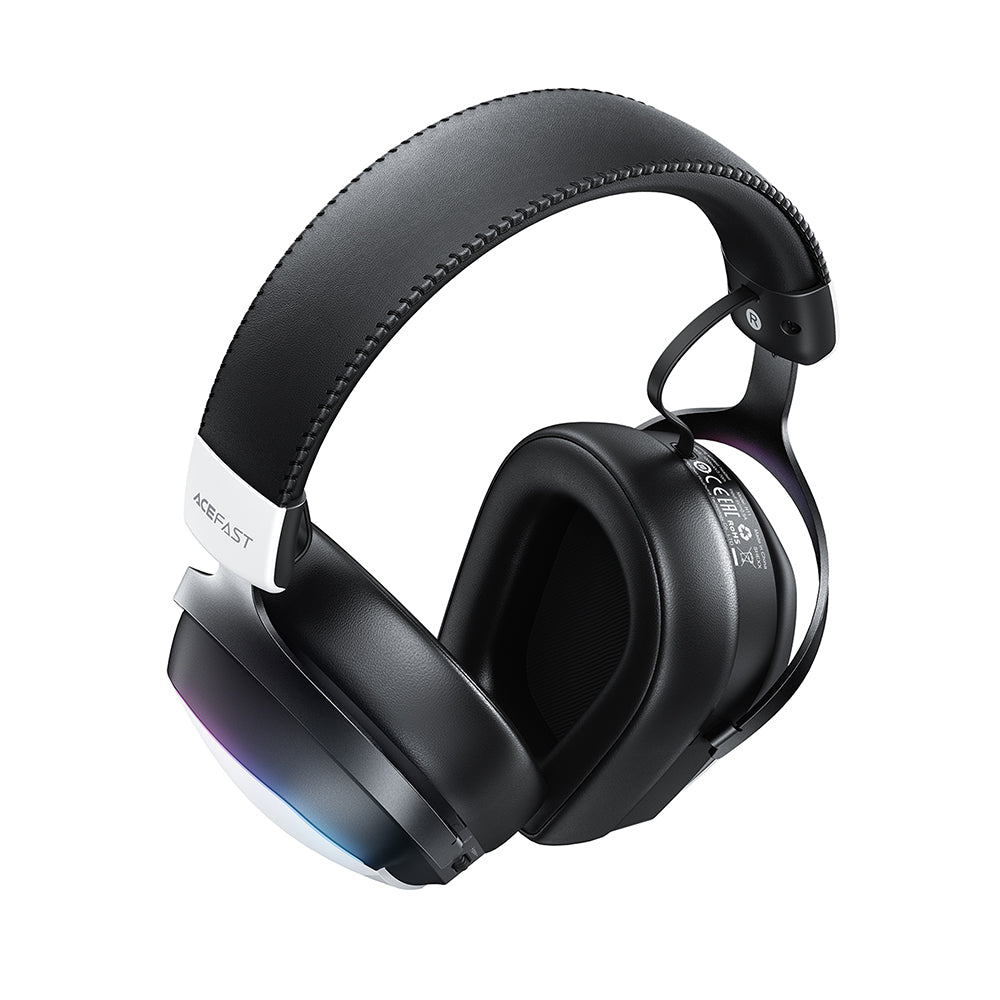 Acefast H11 Wireless Gaming Headphones, RGB, BT / Wi-Fi / Wired, White