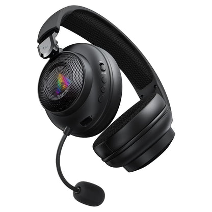 Acefast H15 Wireless Gaming-Kopfhörer, RGB, BT / Wi-Fi / Kabelgebunden, Schwarz