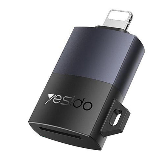 Lightning Card Reader Yesido GS38, microSD, Grey, Resealed