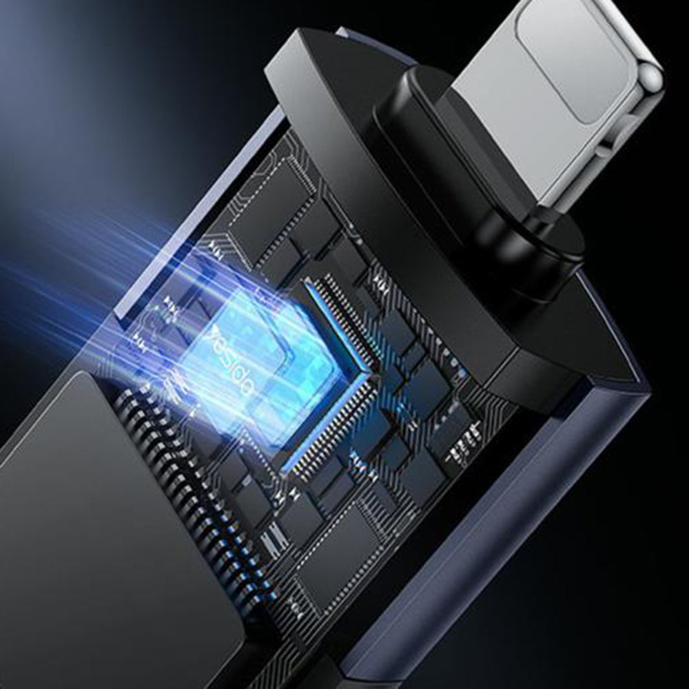 Lightning Card Reader Yesido GS38, microSD, Grey, Resealed