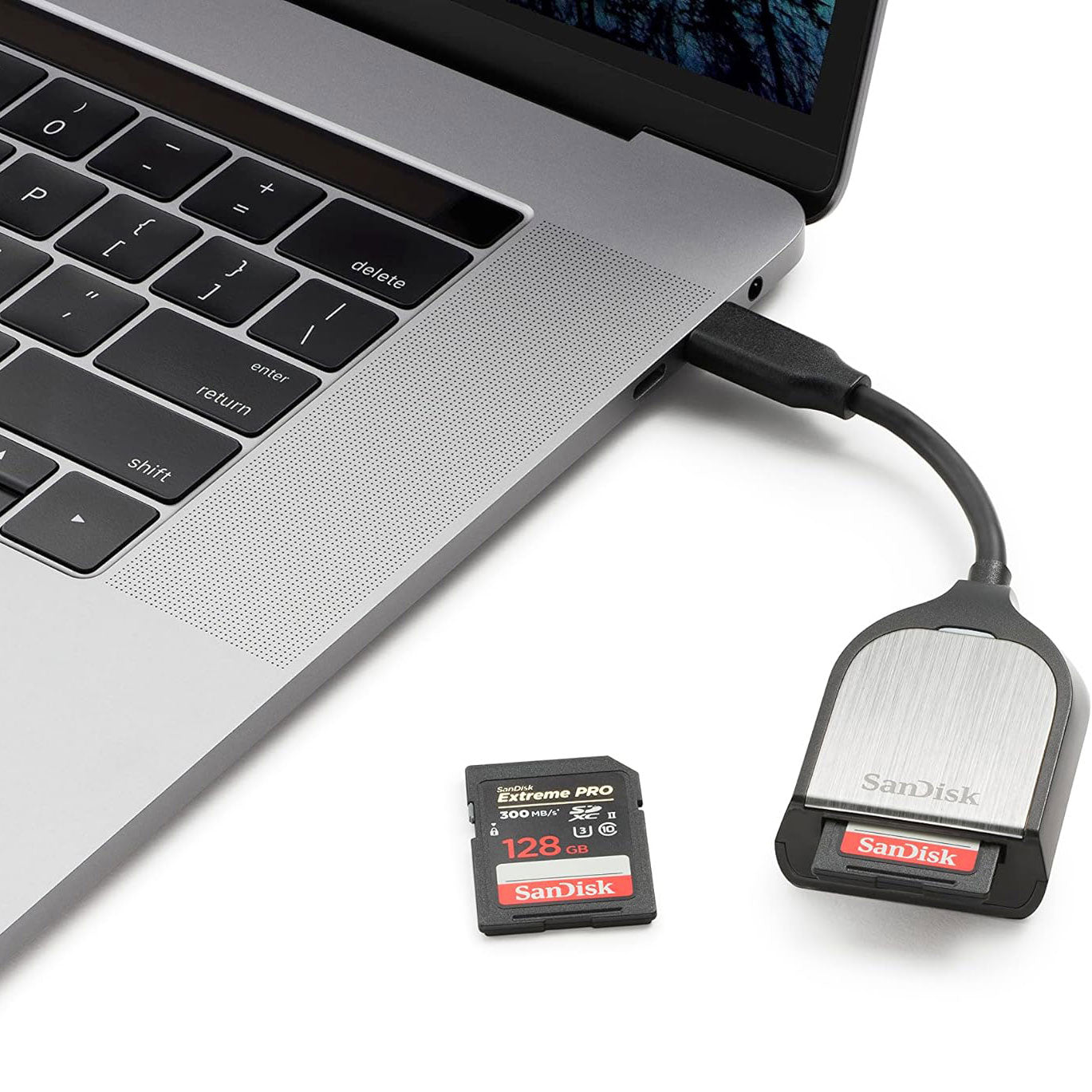 SanDisk Extreme PRO USB-C-Kartenleser, SD, Grau SDDR-409-G46