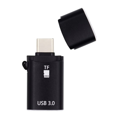 Kartenleser USB-C Techsuit AluVoltX, USB-A (OTG) - microSD, Schwarz
