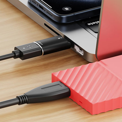 Kartenleser USB-C Techsuit AluVoltX, USB-A (OTG) - microSD, Schwarz