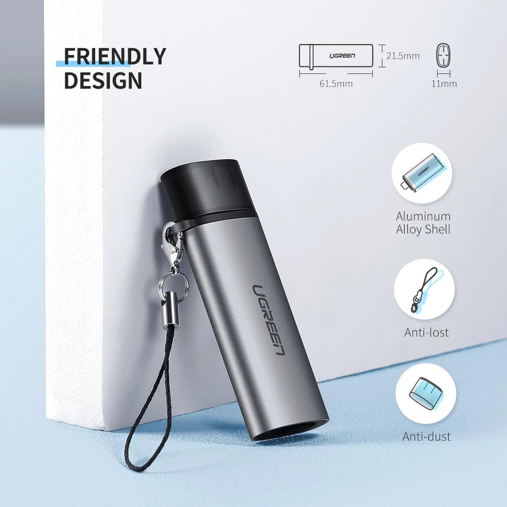 Kartenleser USB-C UGREEN CM184, SD - microSD, Grau