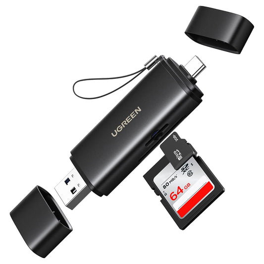 USB / USB-C Kartenleser UGREEN CM803 (65024), SD - microSD, Schwarz