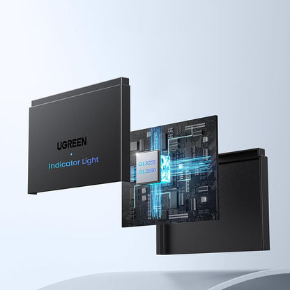 USB / USB-C Kartenleser UGREEN CM812 (45167), SD - microSD - 2 x USB-A, Schwarz