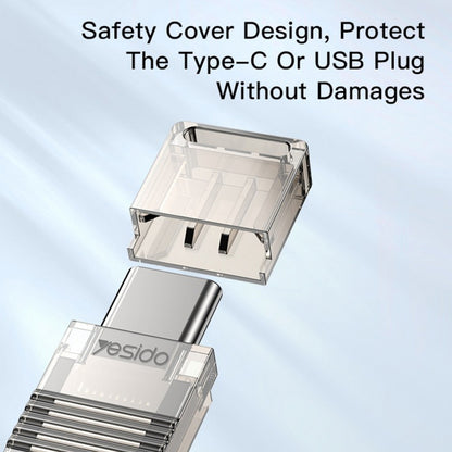 USB / USB-C Kartenleser Yesido GS21, microSD, Transparent