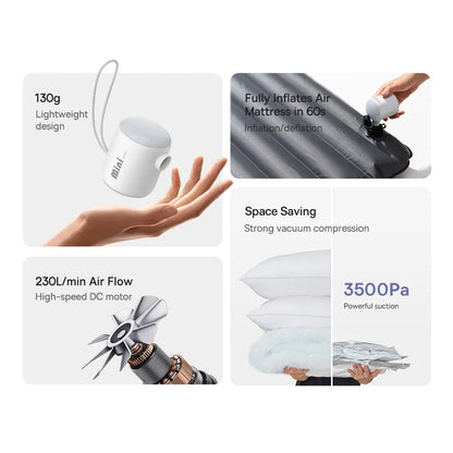 Baseus PocketGo Pump for Inflatable Mattresses, White C11157700221-00