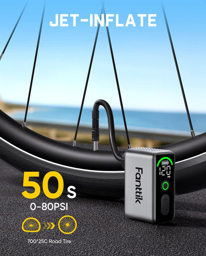 Fahrradkompressor Fanttik X10 Ace Tiny, Grau