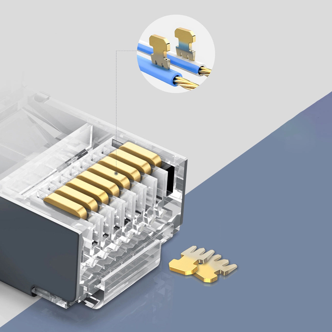 Netzwerkstecker UGREEN NW111, RJ45, Cat6, Satz 50 Stück