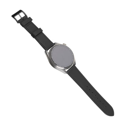 Fixed Leather Armband für Huawei Watch / Xiaomi Watch Series, 22mm, Schwarz