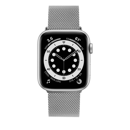 Fixed Mesh Armband für Apple Watch 42mm / 41mm / 40mm / 38mm Serie, Silberfarben