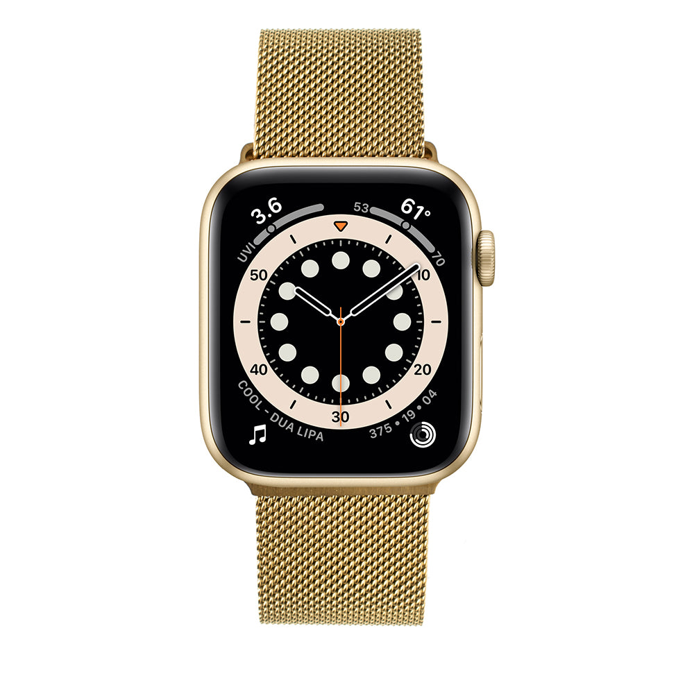 Fixed Mesh Armband für Apple Watch 42mm / 41mm / 40mm / 38mm Serie, Goldfarben