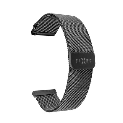 Fixed Mesh Armband für Huawei Watch / Garmin Watch Series, 18mm, Schwarz