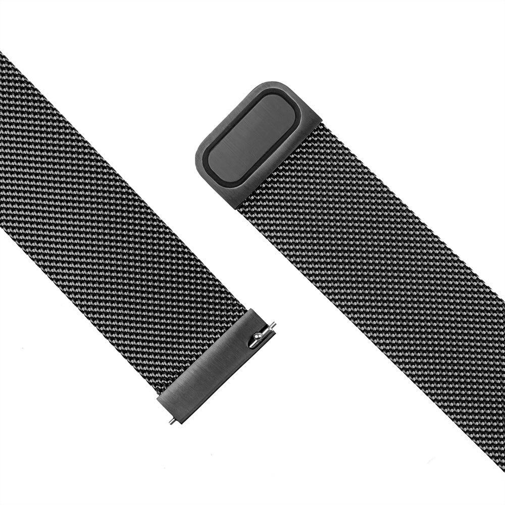 Fixed Mesh Armband für Huawei Watch / Garmin Watch Series, 18mm, Schwarz