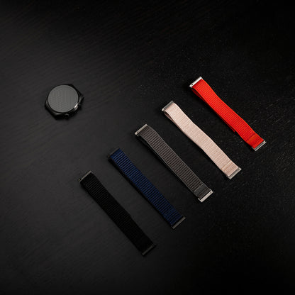 Fixed Nylon Sporty Armband für Huawei Watch / Xiaomi Watch Series, 22mm, Dunkelgrau