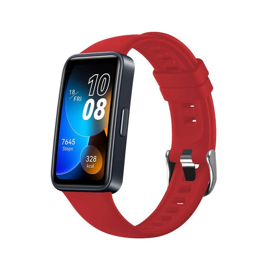 Fixed Silicone Strap for Huawei Band 10 / 9 / 8, Red