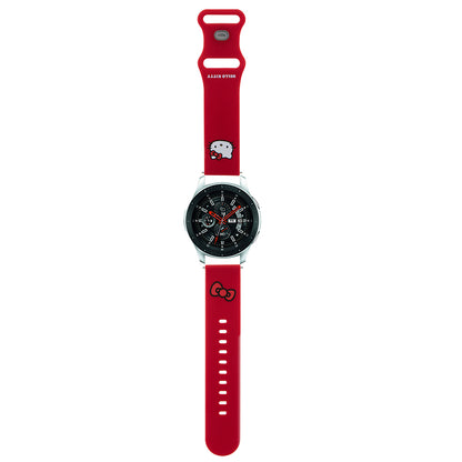Hello Kitty Silicone Kitty Head Strap for Samsung Galaxy Watch / Huawei Watch 46mm / 45mm / 41mm Series, Red