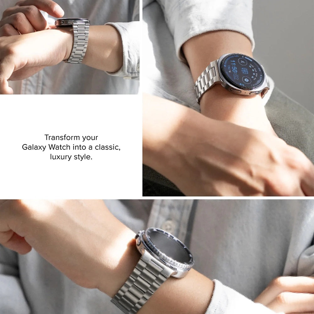 Ringke Metal One Air Armband für Samsung Galaxy Watch8 / Watch8 Classic Series, Silberfarben