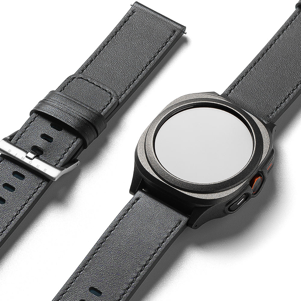 Ringke One Basic Bold Armband für Fossil Watch / Mobvoi Watch / Suunto Watch Series, 24mm, Schwarz