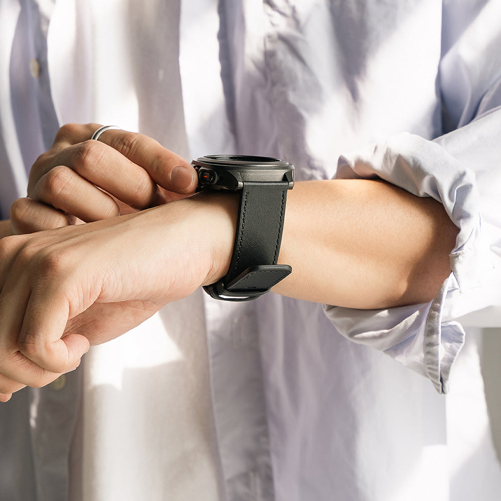 Ringke One Basic Bold Armband für Fossil Watch / Mobvoi Watch / Suunto Watch Series, 24mm, Schwarz