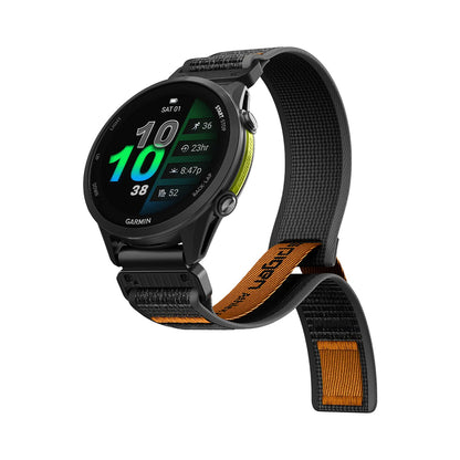 Spigen Athlex Air Armband für Garmin Watch Fenix / Forerunner / Approach Series, 22mm, Schwarz Orange AMP11426
