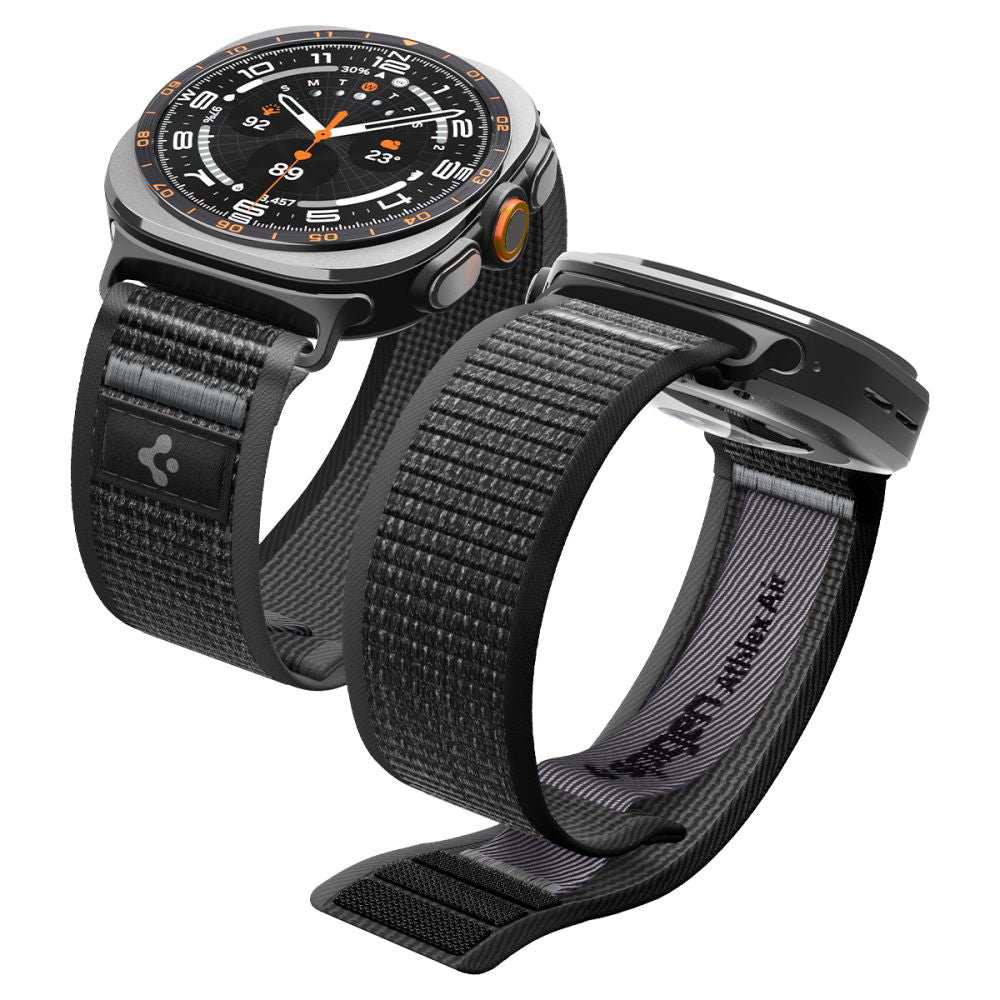 Spigen Athlex Air Armband für Samsung Galaxy Watch Ultra Series, Schwarz Grau AMP11614