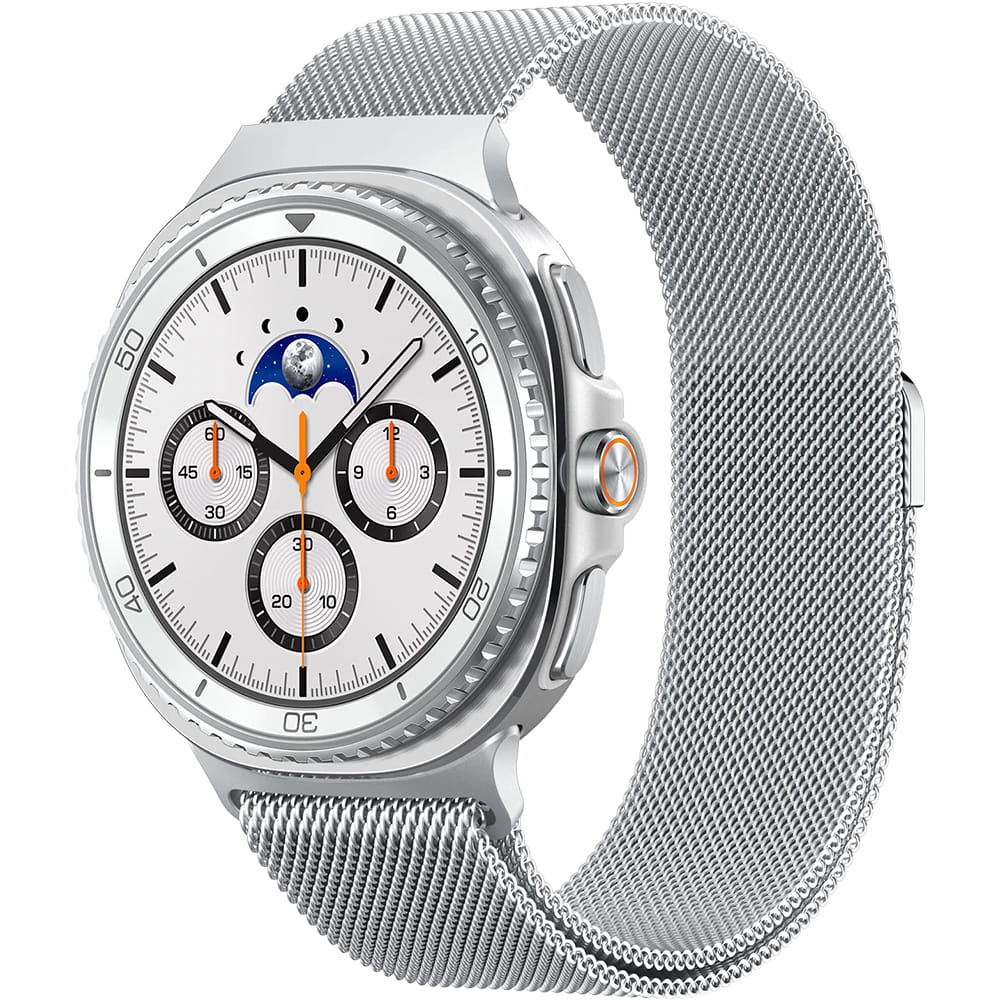Spigen Metal Fit Armband für Samsung Galaxy Watch9 / Watch8 / Watch8 Classic Serie, Silber AMP10121
