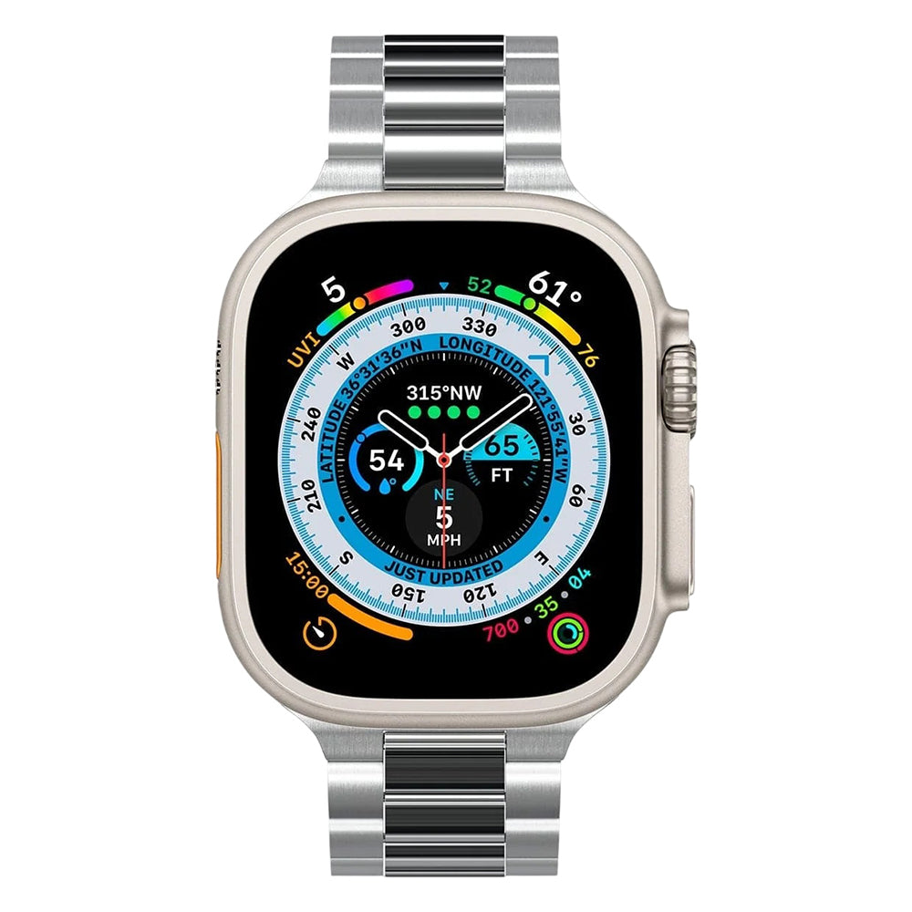 Spigen Modern Fit 316L Armband für Apple Watch 49mm / 46mm / 45mm / 44mm / 42mm Serie, Silber AMP06356
