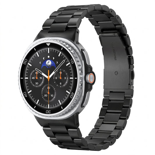 Spigen Modern Fit 316L Armband für Samsung Galaxy Watch9 / Watch8 / Watch8 Classic Series, Schwarz AMP11608