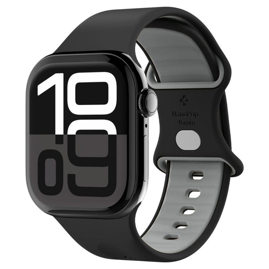 Spigen Nano Pop Armband für Apple Watch 49mm / 46mm / 45mm / 44mm / 42mm Serie, Schwarz