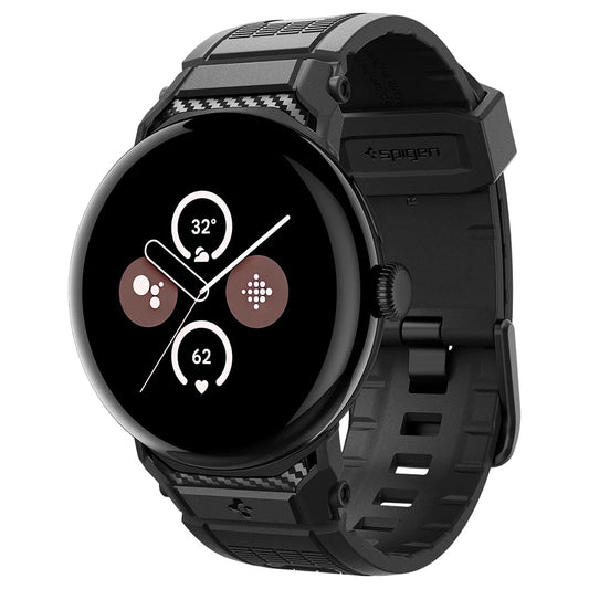 Spigen Rugged Armband für Google Pixel Watch 41mm Serie, Schwarz AMP07556