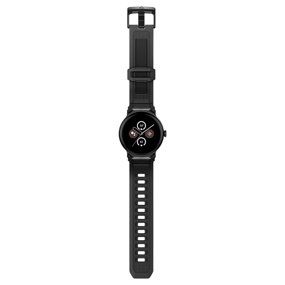 Spigen Rugged Armband für Google Pixel Watch 41mm Serie, Schwarz AMP07556