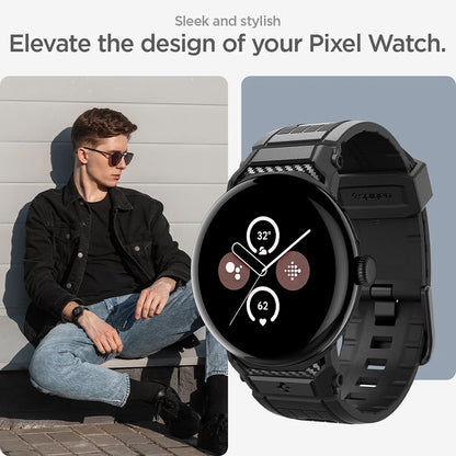 Spigen Rugged Strap for Google Pixel Watch 45mm Series, Black AMP07600