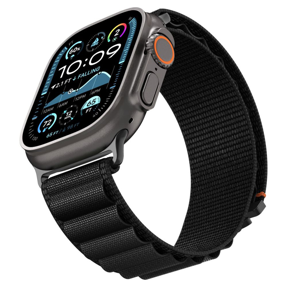 Spigen WBF1 Strap for Apple Watch 49mm / 46mm / 45mm / 44mm Series, Black