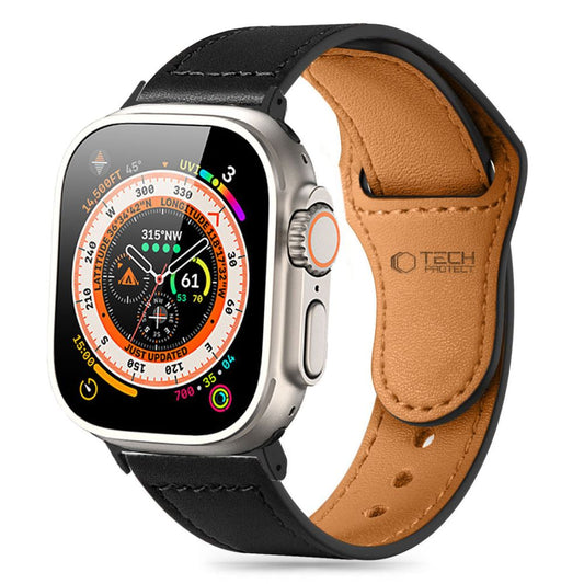 Tech-Protect NaturalFit-Armband für Apple Watch 41 mm / 40 mm / 38 mm-Serie, Schwarz