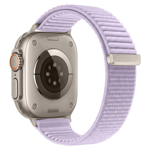 Tech-Protect NylonLoop Armband für Apple Watch 49 mm / 46 mm / 45 mm / 44 mm Series, Lila