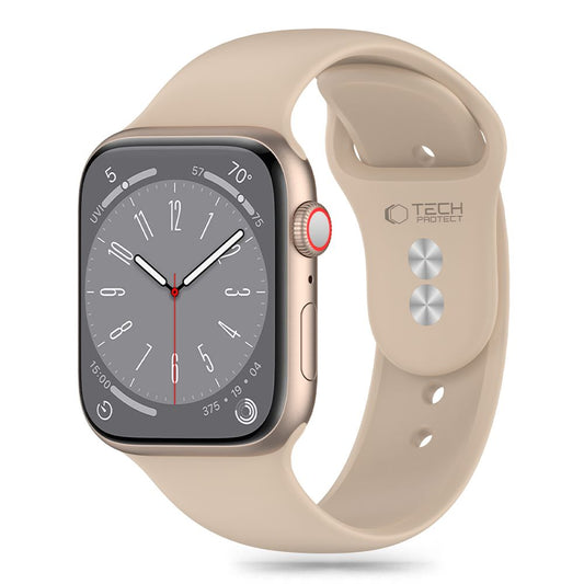 Tech-Protect Silikonarmband für Apple Watch 41 mm / 40 mm / 38 mm Serie, Beige