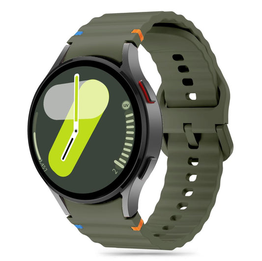 Tech-Protect Silikon-Sportarmband für Samsung Galaxy Watch7 / Watch FE / Watch6 / Watch5 / Watch4-Serie, Khaki