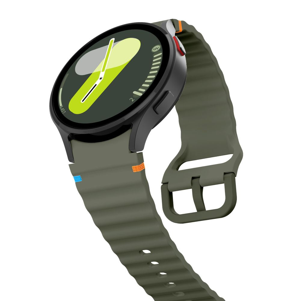 Tech-Protect Silikon-Sportarmband für Samsung Galaxy Watch7 / Watch FE / Watch6 / Watch5 / Watch4-Serie, Khaki