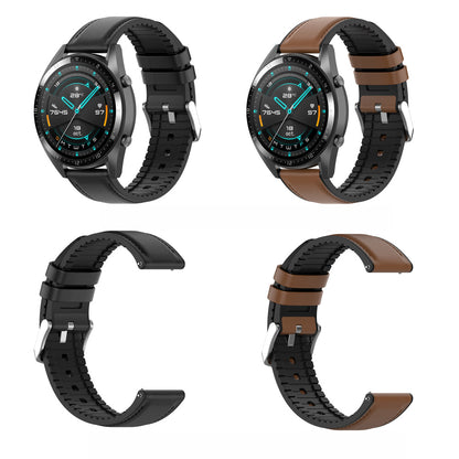 Techsuit W007 Armband für Samsung Galaxy Watch / Huawei Watch Series, 22mm, Schwarz