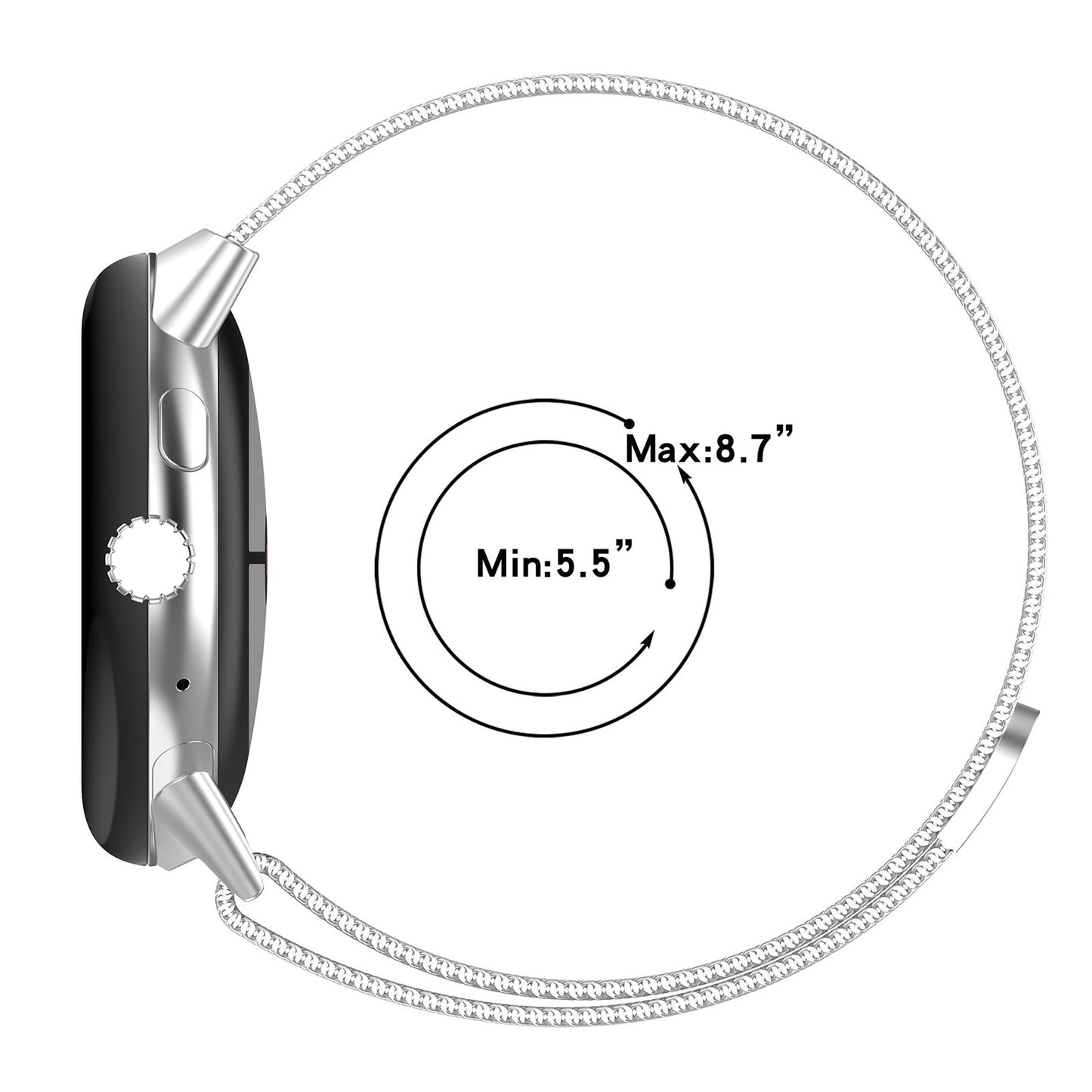 Techsuit W009 Armband für Google Pixel Watch 4 45mm, Silber