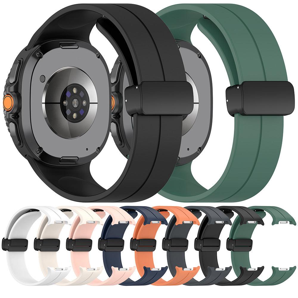 Techsuit W011 Armband für Samsung Galaxy Watch 8 Classic / Watch8 44mm / Watch 8 40mm, Schwarz