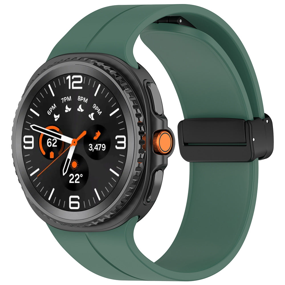 Techsuit W011 Armband für Samsung Galaxy Watch 8 Classic / Watch8 44mm / Watch 8 40mm, Dunkelgrün