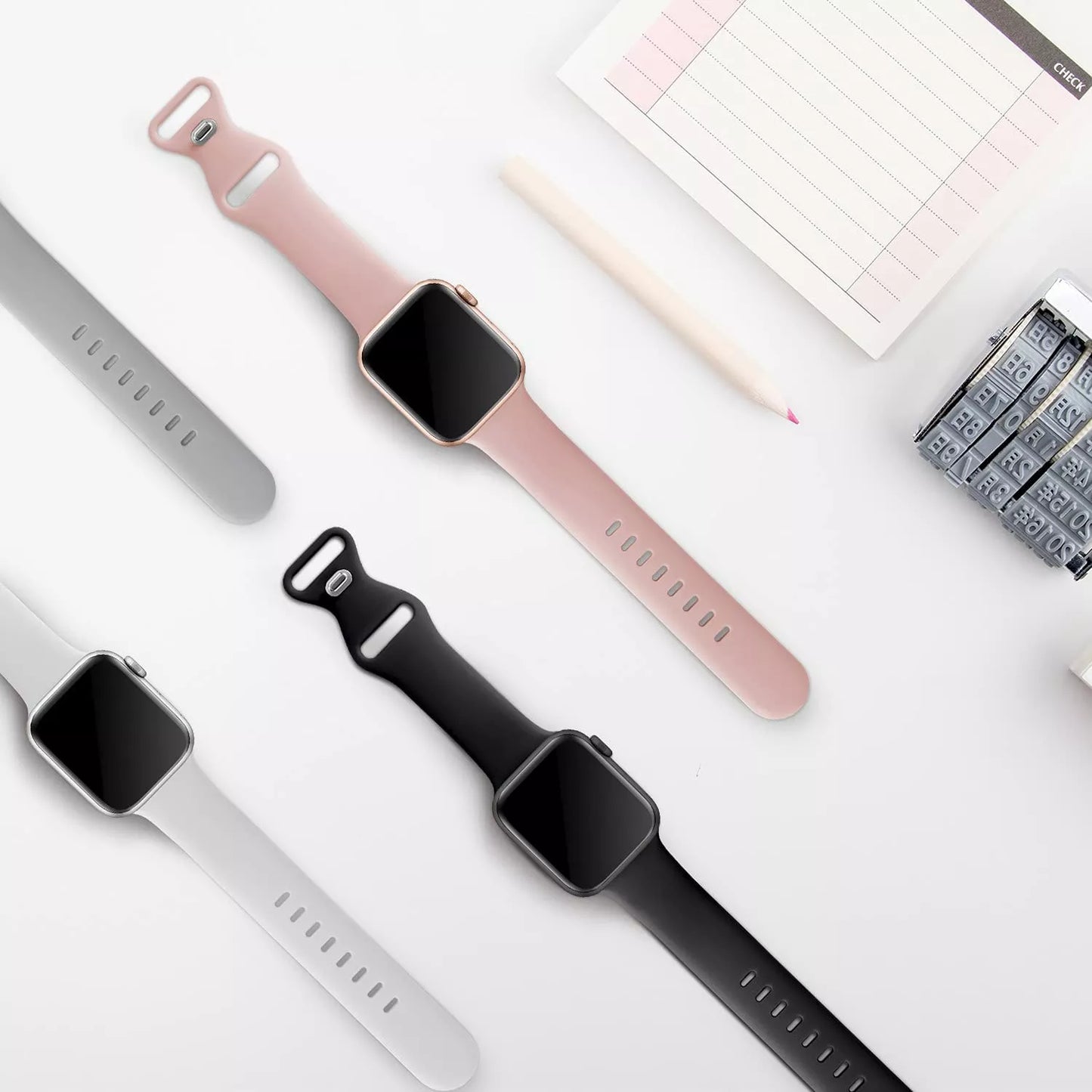 Techsuit W031 Armband für Apple Watch 49mm / 46mm / 45mm / 44mm / 42mm Serie, Grau