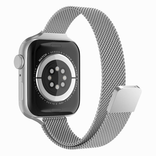 Techsuit W034 Armband für Apple Watch 42mm / 41mm / 40mm / 38mm Serie, Silberfarben