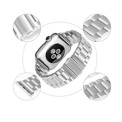 Techsuit W036 Armband für Apple Watch 49mm / 46mm / 45mm / 44mm / 42mm Serie, Silber